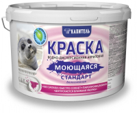 Краска Моющаяся Стандарт 3 кг в/д акриловая Капитель
