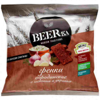 BEERKa Сух. Гренки бор. 60 г+25 мл  чеснок+сметанный соус