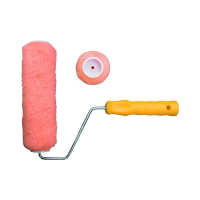 Валик полиэстер,розовый 180 мм с рукояткой + сменный ролик 01823