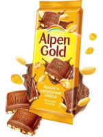 Шоколад Alpen Gold Арахис и кукурузные хлопья 85 грамм