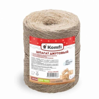 Шпагат джутовый цилиндр 2мм*200м 1200 текс Komfi