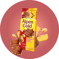 Шоколад Alpen Gold Соленый арахис крекер 85 г.