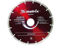 Диск алмазный отрезной, сегментный, сухая резка, 180*22,2 мм MATRIX Professional 73175