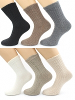 Носки женские ангора  р.36-40 Hobby Line Скульптурная косичка