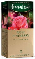 Гринфилд Роуз Пайнберри 25 пакетов черный с добавками