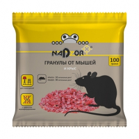 Гранулы от мышей и крыс NADZOR, 100г.