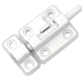 Шпингалет дверной, короткий белый