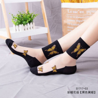 Носки женские стеклянные спортивная резинка Бабочки