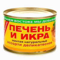 Печень и икра минтая Ассорти делик. 240 г
