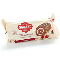 Рулет бисквит Яшкино вишнёвый 200грамм