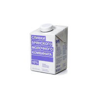 Сливки ультрапастеризованные м.д.ж. 10% 500г Брянск